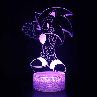 Sonic 3D lampe med fjernbetjening - Dæmpbar